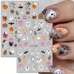 Halloween Nail Art Stickers Jack On Lantern Ghost Spider Nail Art Decals