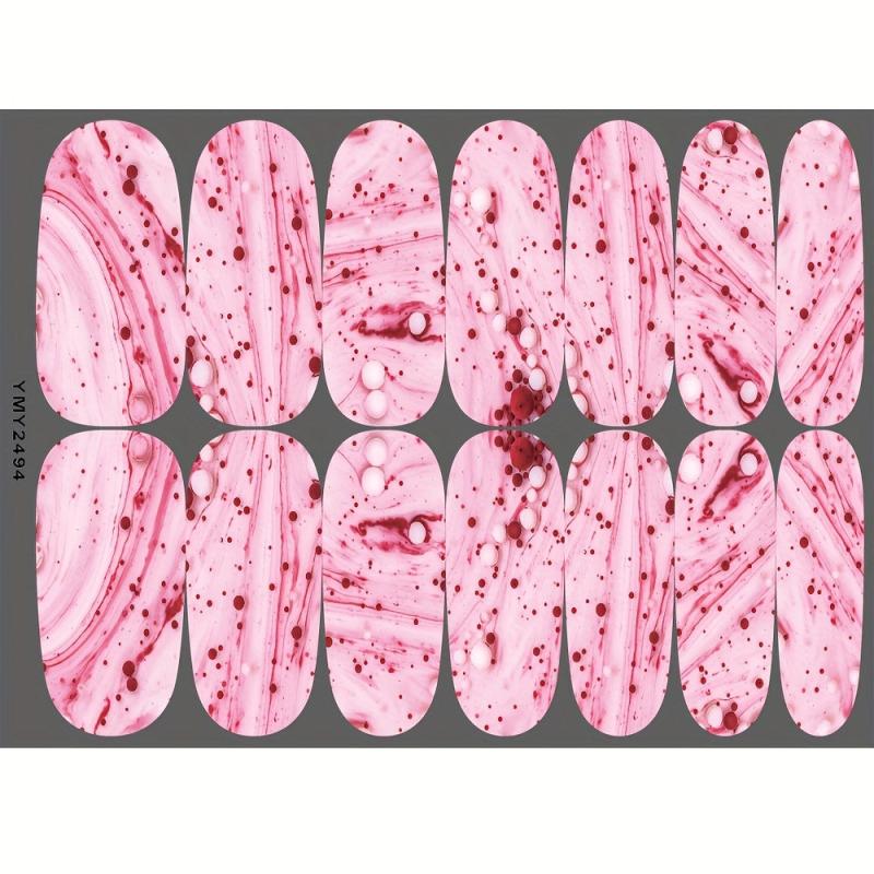 Marble Full Wrap Nail Polish Stickers - Self Adhesive Gel Nail Decals