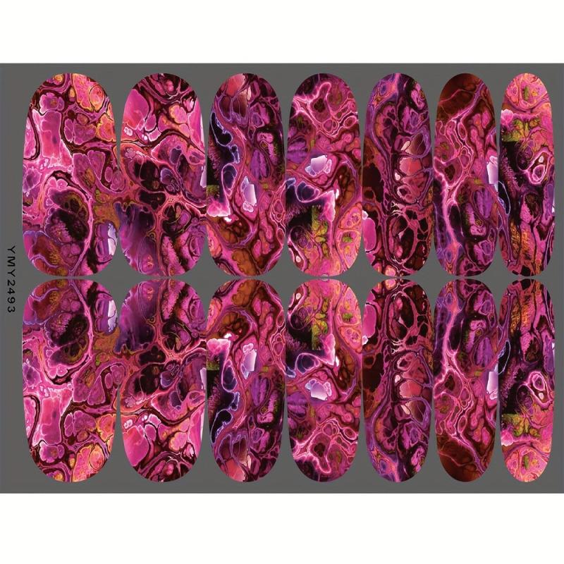 Marble Full Wrap Nail Polish Stickers - Self Adhesive Gel Nail Decals