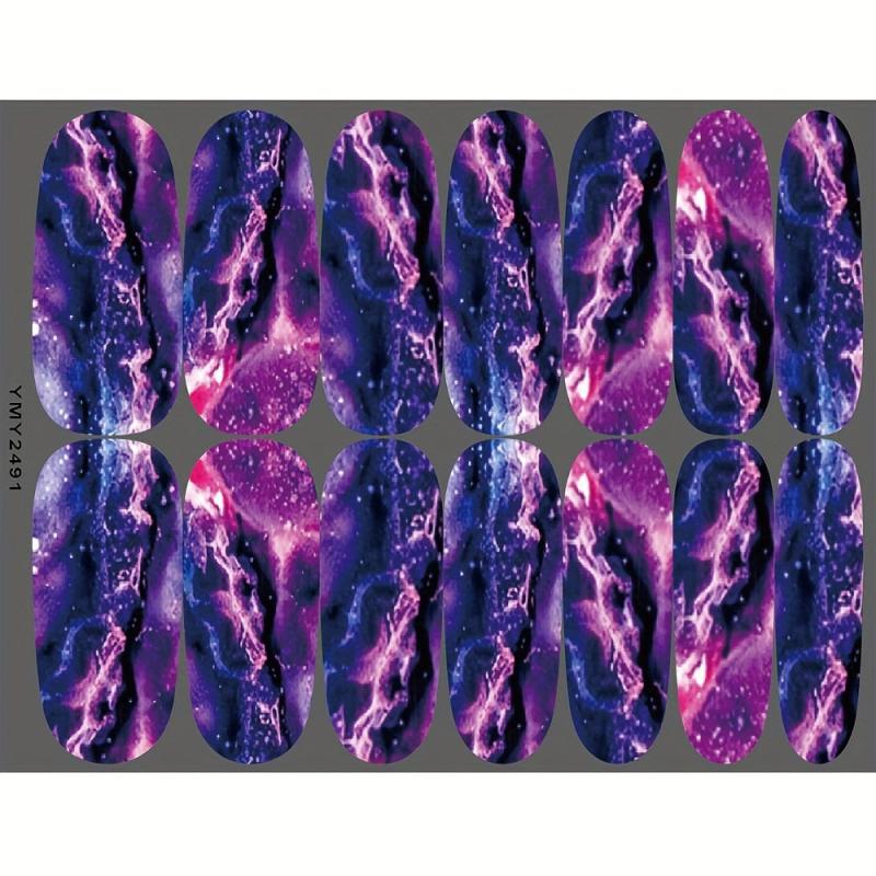 Marble Full Wrap Nail Polish Stickers - Self Adhesive Gel Nail Decals
