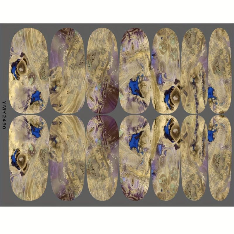 Marble Full Wrap Nail Polish Stickers - Self Adhesive Gel Nail Decals