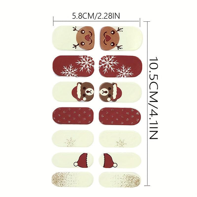 Christmas Glitter Snowflake Nail Polish Stickers for Xmas Parties