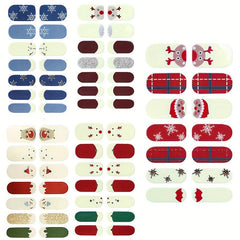 Christmas Glitter Snowflake Nail Polish Stickers for Xmas Parties