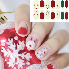 Christmas Glitter Snowflake Nail Polish Stickers for Xmas Parties