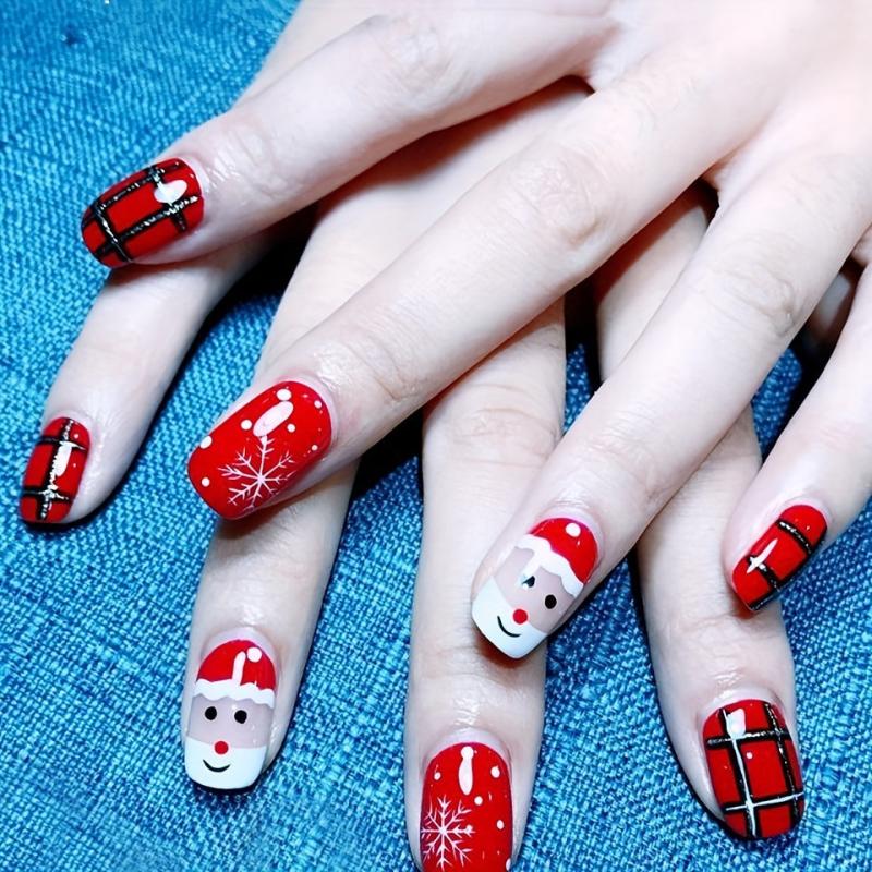 Christmas Glitter Snowflake Nail Polish Stickers for Xmas Parties