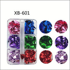 Holographic Aluminum Foil 3D Nail Flakes Sequins Tinsel Foil Glitter