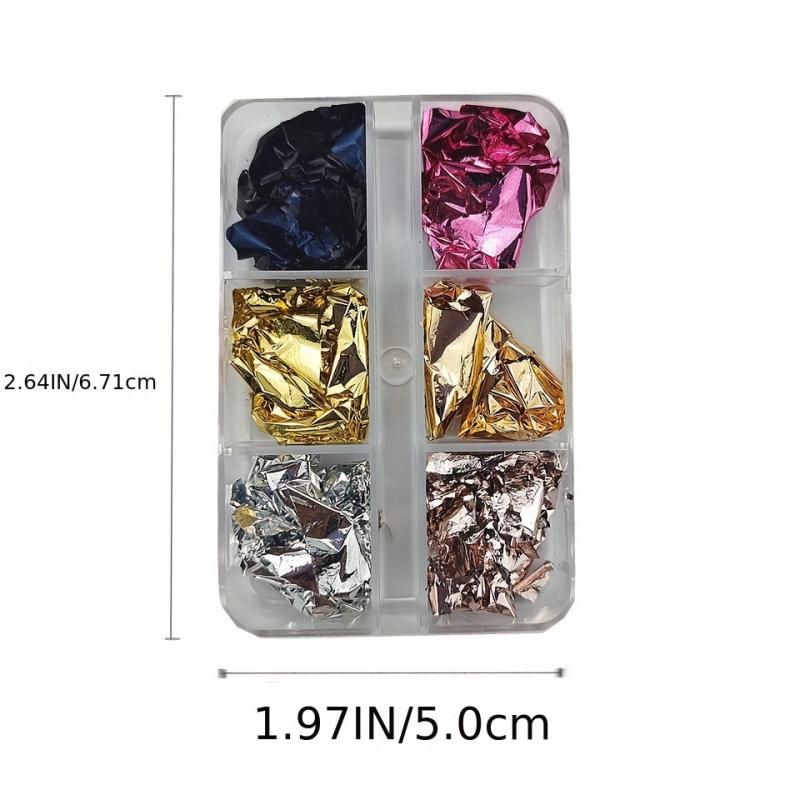 Holographic Aluminum Foil 3D Nail Flakes Sequins Tinsel Foil Glitter