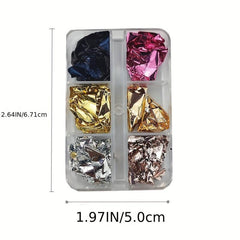 Holographic Aluminum Foil 3D Nail Flakes Sequins Tinsel Foil Glitter