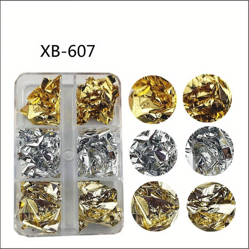 Holographic Aluminum Foil 3D Nail Flakes Sequins Tinsel Foil Glitter