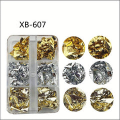 Holographic Aluminum Foil 3D Nail Flakes Sequins Tinsel Foil Glitter
