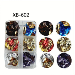Holographic Aluminum Foil 3D Nail Flakes Sequins Tinsel Foil Glitter