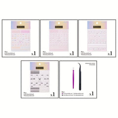 4pcs 5D Embossed Bow Pearl Nail Art Stickers - Self Adhesive Nail Art Supplies