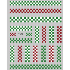 Plaid Series Nail Stickers Checkerboard Nail Decals