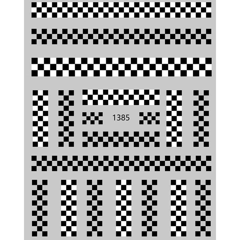 Plaid Series Nail Stickers Checkerboard Nail Decals
