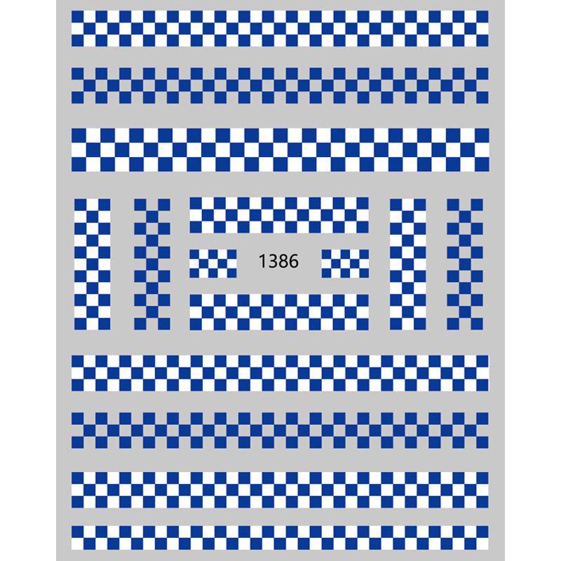 Plaid Series Nail Stickers Checkerboard Nail Decals