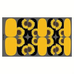 Sunflower Nail Polish Strips Full Nail Wraps Self Adhesive Stickers