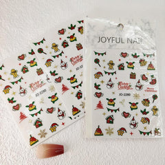 Christmas Nail Art Stickers Snowflake Snowman Bell Decals