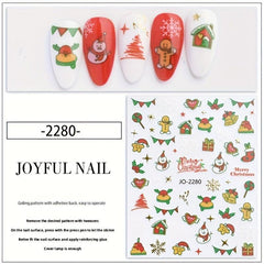 Christmas Nail Art Stickers Snowflake Snowman Bell Decals