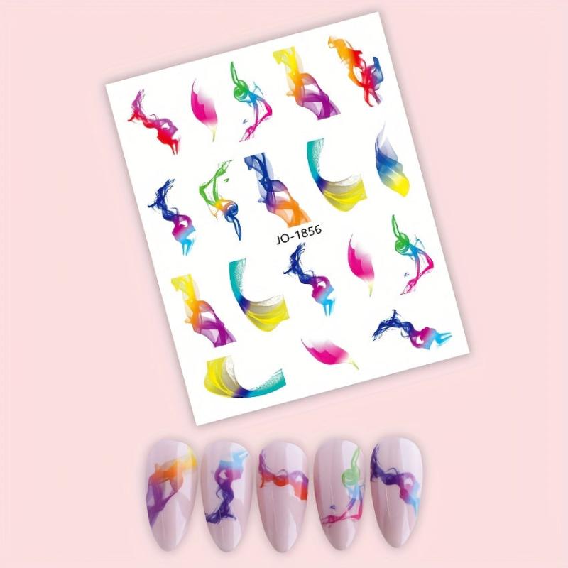 Gradient Line Nail Art Stickers Self Adhesive Decals For DIY Or Salons