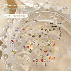 50pcs Nail Zircon Rhinestones Horse Eye Water Drop Square Nail Art Gems