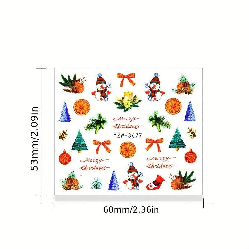 Christmas Nail Stickers Winter Decorations