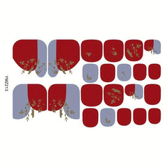 Waterproof Toenail Art Decals for Pedicures