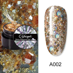 Glitter Gel Nail Polish Set - 8 Colors Diamond Collection