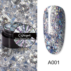 Glitter Gel Nail Polish Set - 8 Colors Diamond Collection