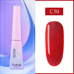 Red Starry Sky Nude Gel Nail Polish - Long Lasting Neutral