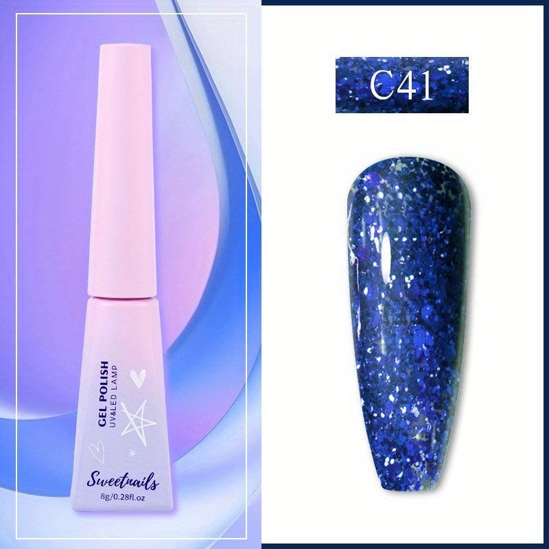 Red Starry Sky Nude Gel Nail Polish - Long Lasting Neutral