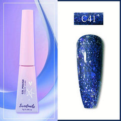 Red Starry Sky Nude Gel Nail Polish - Long Lasting Neutral