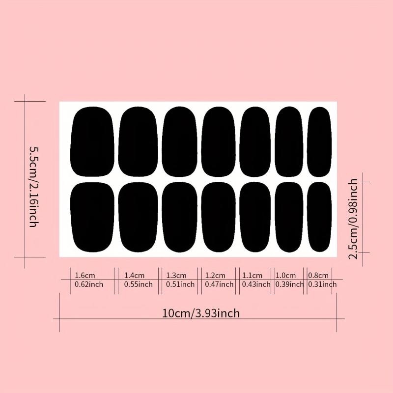 Glitter Full Wrap Nail Polish Stickers for DIY Manicure