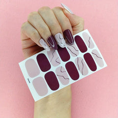 Glitter Full Wrap Nail Polish Stickers for DIY Manicure