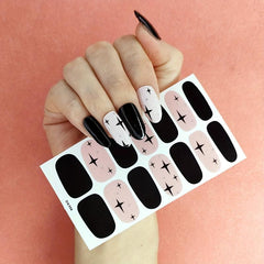 Glitter Full Wrap Nail Polish Stickers for DIY Manicure