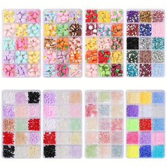 Assorted Nail Art Rhinestones and Polymer Clay Slices DIY Supplies