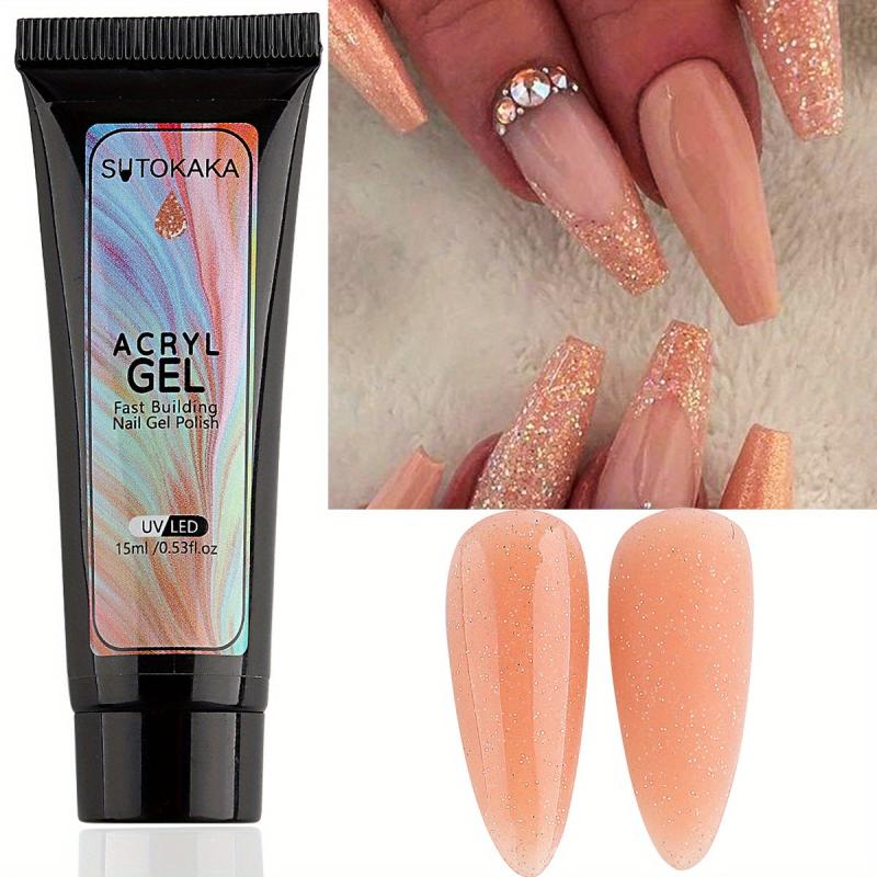 Poly Nail Gel Clear 15ML Builder Gel for Natural-Looking Nails