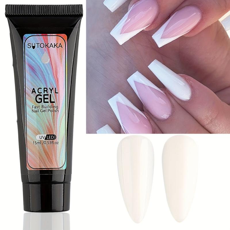 Poly Nail Gel Clear 15ML Builder Gel for Natural-Looking Nails