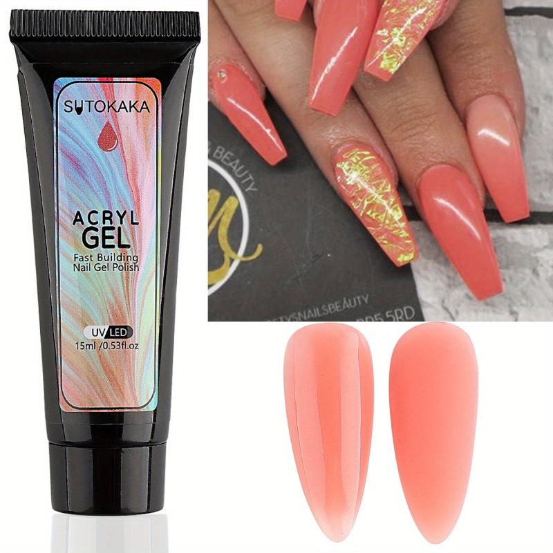 Poly Nail Gel Clear 15ML Builder Gel for Natural-Looking Nails