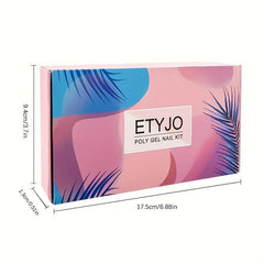 Nude Pink Poly Gel Nail Kit 8 Colors - Easy Nail Extension
