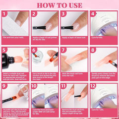 4 Pcs Poly Gel Set Nude Pink Nail Colors Large Capacity Nail Extension Gel