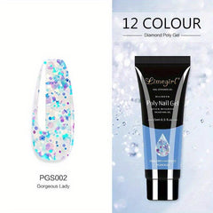 Poly Nail Extension Gel Acryl Gel Manicure Set for Beginner DIY At Home