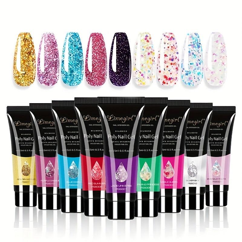 Poly Nail Extension Gel Acryl Gel Manicure Set for Beginner DIY At Home
