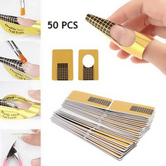 50 pcs Acrylic Nail Forms for Extensions Paper Tray Accessory