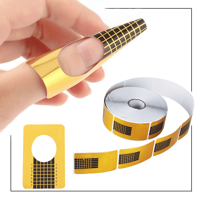 50 pcs Acrylic Nail Forms for Extensions Paper Tray Accessory