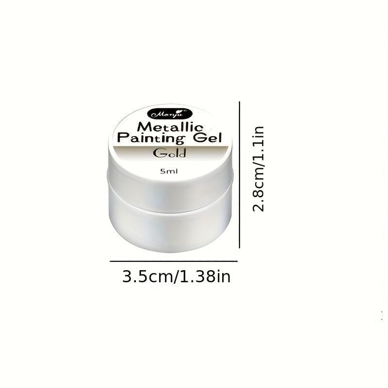 Punk Metal Nail Gel Rose Gold Silver Art Long Lasting Varnish 5g
