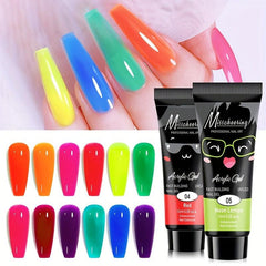 Punk Gothic Nail Gel Extension - Jelly Fluorescent Colors Builder Gel