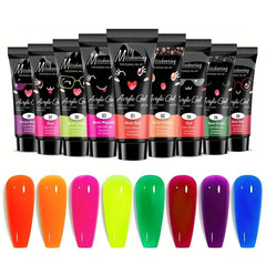 Punk Gothic Nail Gel Extension - Jelly Fluorescent Colors Builder Gel