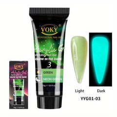 Glow in the Dark Crystal Nail Extensions 12 Colors DIY