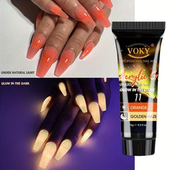Glow in the Dark Crystal Nail Extensions 12 Colors DIY