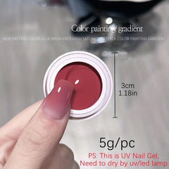 Nail Art Designs with Wash Painting Glue - Perfect Gift